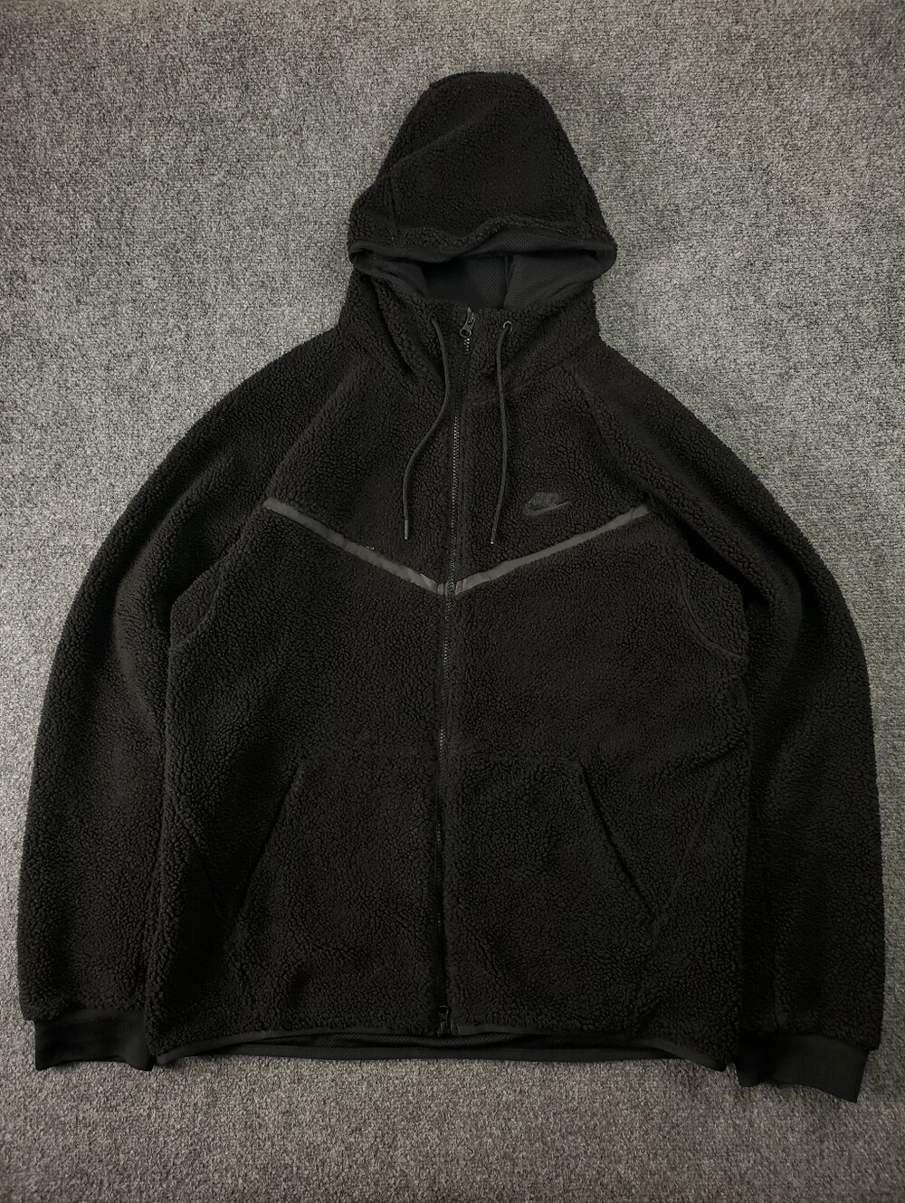 Nike Sportswear NSW Tech Fleece Sherpa Jacket Large Full Zip Hooded CJ4535-010 - Picture 13 of 13